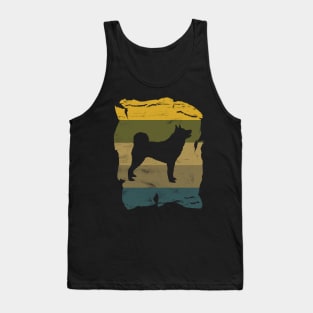 Karelian Bear Dog Distressed Vintage Retro Silhouette Tank Top